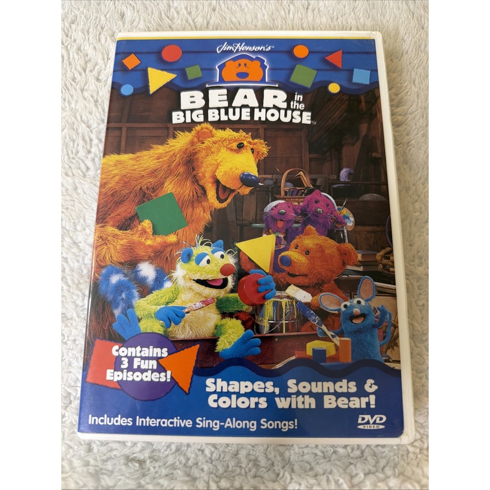 Bear in the Big Blue House Shapes Sounds Colors DVD 2002 Disney OOP Sing Along